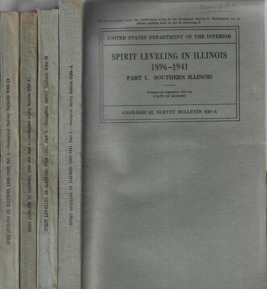 Geological survey bulletin 930 A, B, C, D - copertina