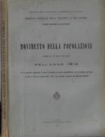 Movimento della popolazione secondo gli atti dello Stato civile nell'anno 1914