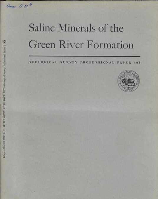 Saline Minerals of the Green River Formation - copertina