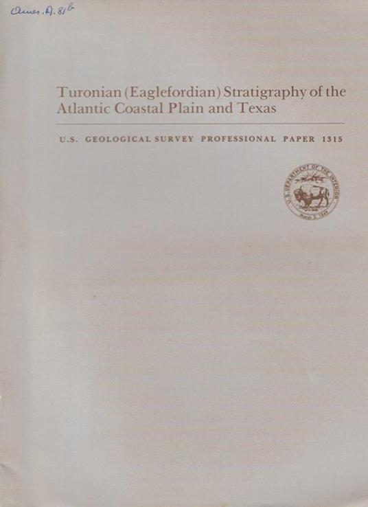 Turonian (Eaglefordian) Stratigraphy of the Atlantic Coastal Plain and Texas - copertina