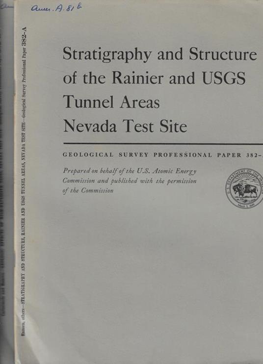 Geological Survey Professional Paper n. 382 A-B - copertina