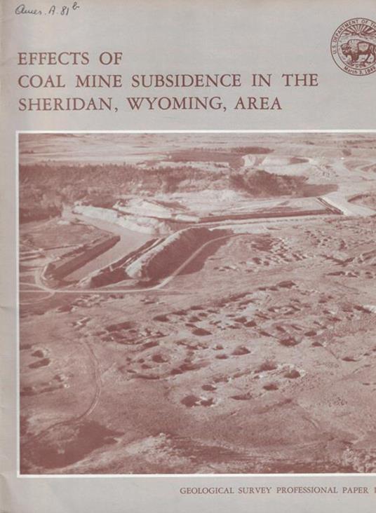 Effects of Coal Mine Subsidence in the Sheridan, Wyoming, Area - copertina