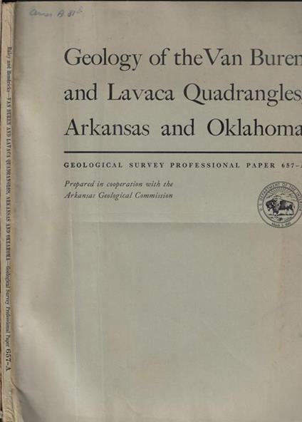 Geological Survey Professional Paper n. 657 A-B - copertina