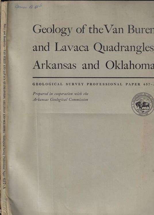 Geological Survey Professional Paper n. 657 A-B - copertina