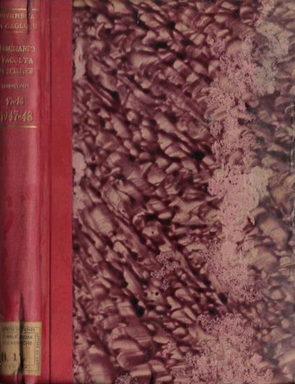 Rendiconti del Seminario della Facoltà di Scienze della Università di Cagliari Vol. XVII, XVIII 1947, 1948 - copertina