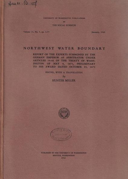 Northwest water boundary - copertina