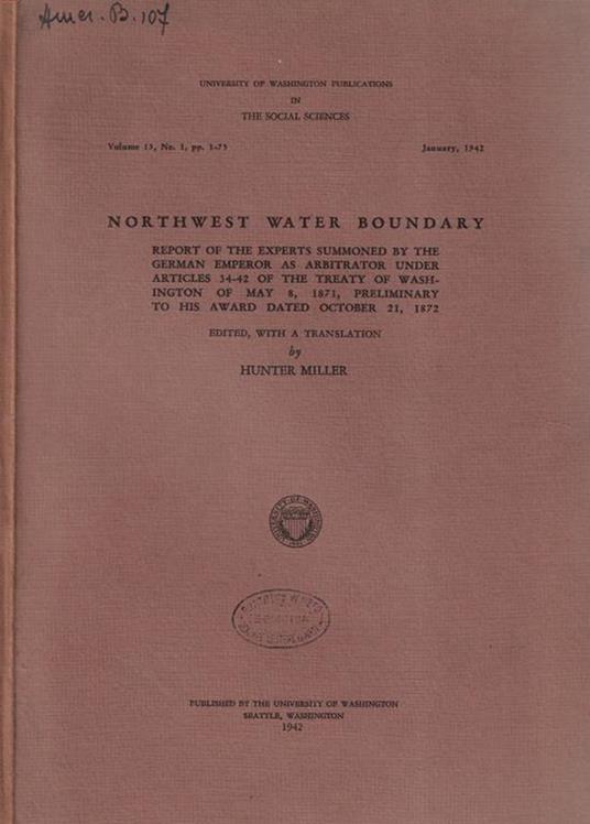 Northwest water boundary - copertina
