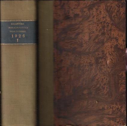 Bollettino di Legislazione Doganale e Commerciale Anno 1926 incompleto - copertina