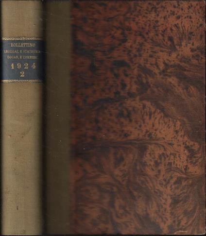 Bollettino di Legislazione Doganale e Commerciale Anno 1924 incompleto - copertina