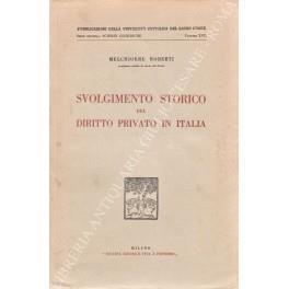 Svolgimento storico del diritto privato in Italia - Melchiorre Roberti - copertina