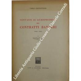 Vent'anni di giurisprudenza sui contratti bancari, 1942-1962 - copertina
