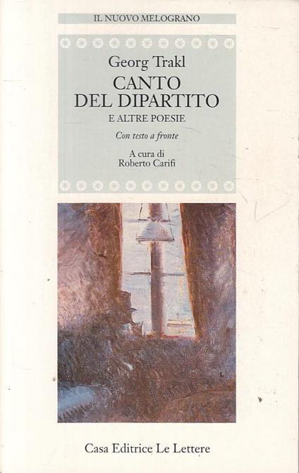 Canto Del Dipartito Testo a Fronte - copertina