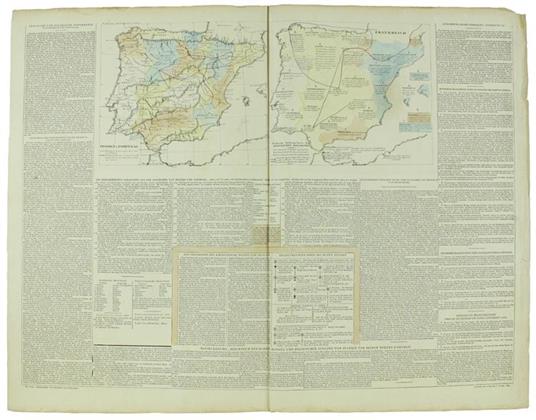 SPANIEN u. PORTUGAL - POLITISCHE BILDUNGSKARTE DER SPANISCHEN MONARCHIE. Historisch-geographisc-genealogischer Atlas, No. XVIII - copertina