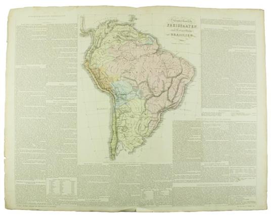 SÜDAMERIKANISCHE FREISTAATEN UND KAISERTHUM BRASILIEN. Historisch-geographisc-genealogischer Atlas, No. XXXIX - copertina