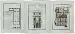 Le FABBRICHE E DISEGNI… Volume 1. Tavole originali n. 50, 51, 52: PIANTA, PROSPETTO E SPACCATO della CASA DETTA DEL PALLADIO