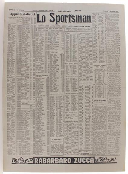 Lo SPORTSMAN - l'Ippodtomo. Anno 1958 completo. Giornale per la selezione e l'allevamento delle razze equine - copertina