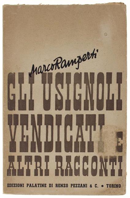 Gli USIGNOLI VENDICATI e altri racconti - Marco Ramperti - copertina