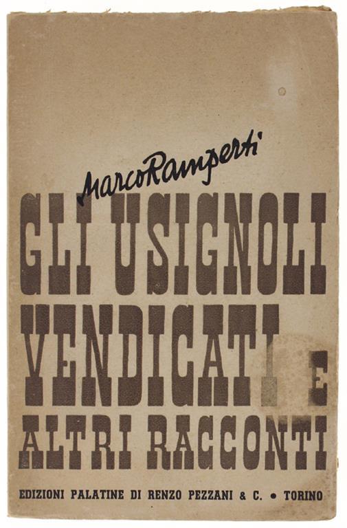 Gli USIGNOLI VENDICATI e altri racconti - Marco Ramperti - copertina