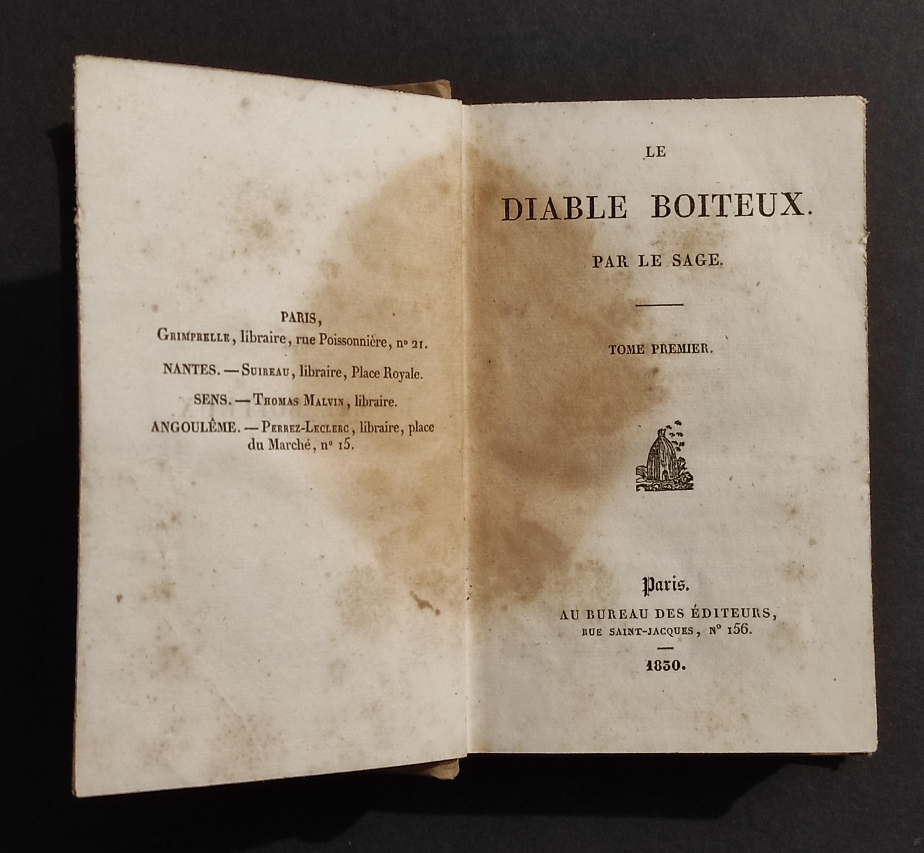 Le Diable Boiteux par Le Sage - 1830 - 2in1