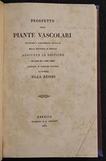 Prospetto delle Piante Vascolari - E. Zersi - Apollonio - 1871