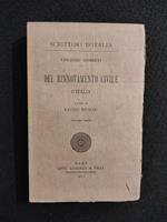 Scrittori d'Italia - Del Rinnovamento Civile d'Italia - Laterza - 1912 - Vol III