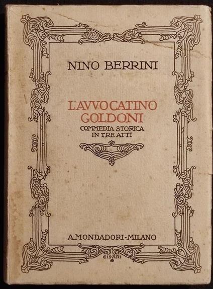 L' Avvocatino Goldoni - N. Berrini - Mondadori - 1926 - Nino Berrini - copertina