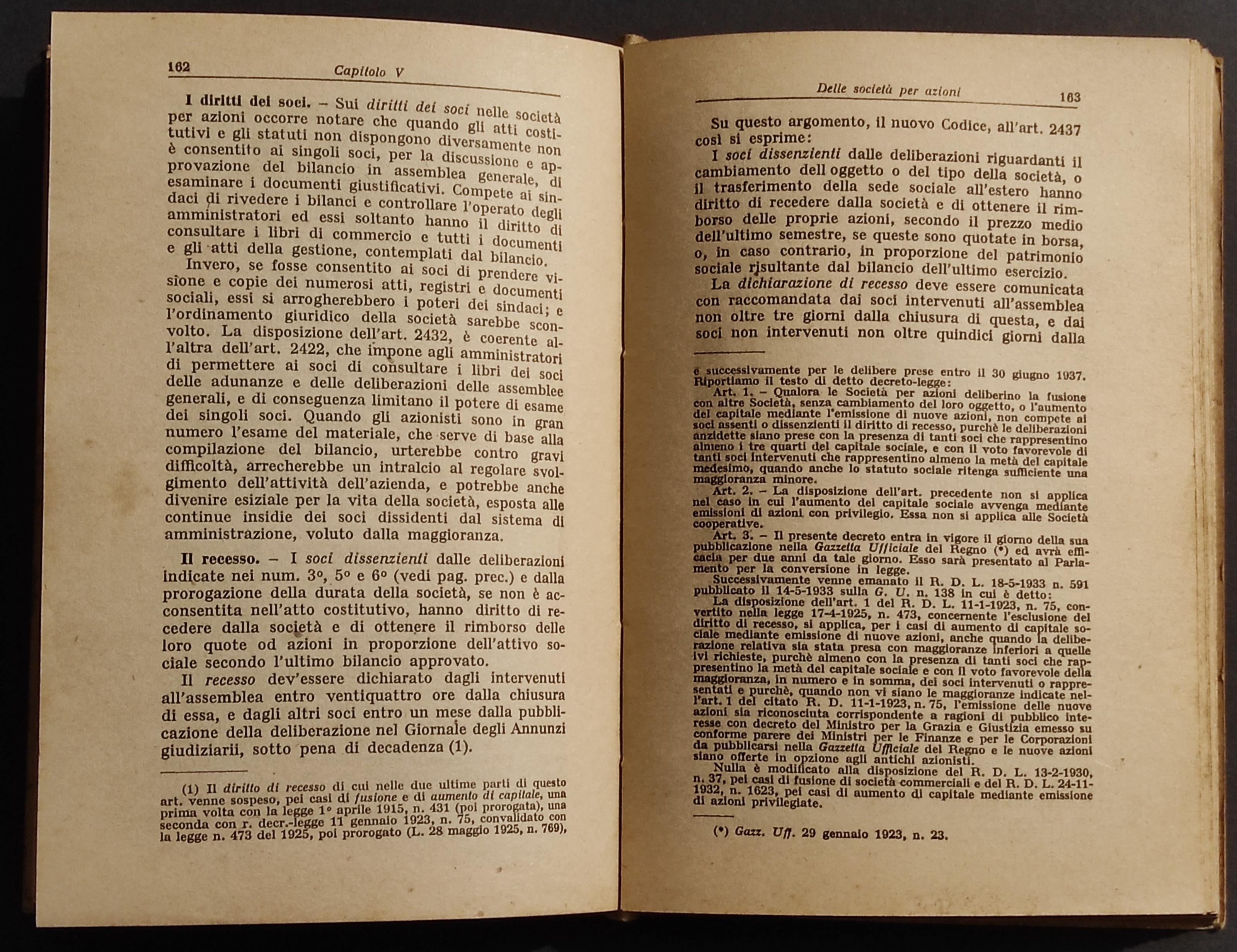 Le Società Commerciali Secondo il Codice Civile - Dompé - Hoepli - 1945