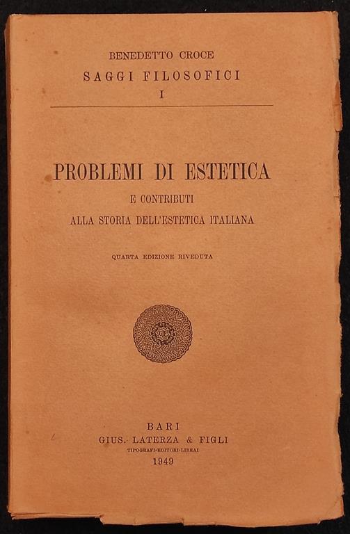 Problemi di Estetica - B. Croce - Laterza - 1949 - Benedetto Croce - copertina