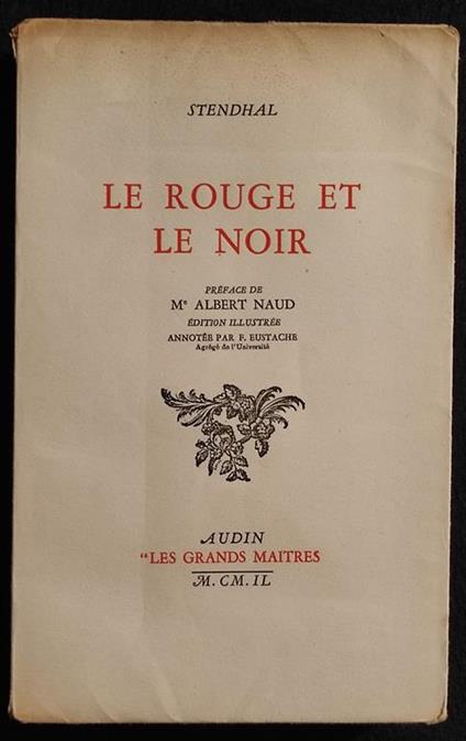 Le Rouge et le Noir - Stendhal - Les Grands Maitres - 1949 - Stendhal - copertina