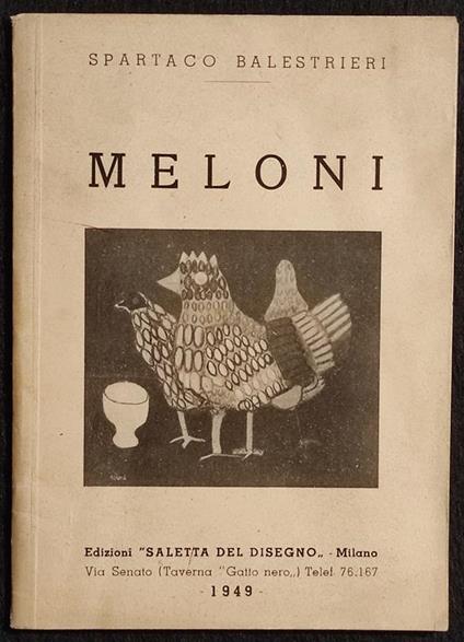 Gino Meloni - S. Balestrieri - Ed. Saletta del Disegno - 1949 - Spartaco Balestrieri - copertina