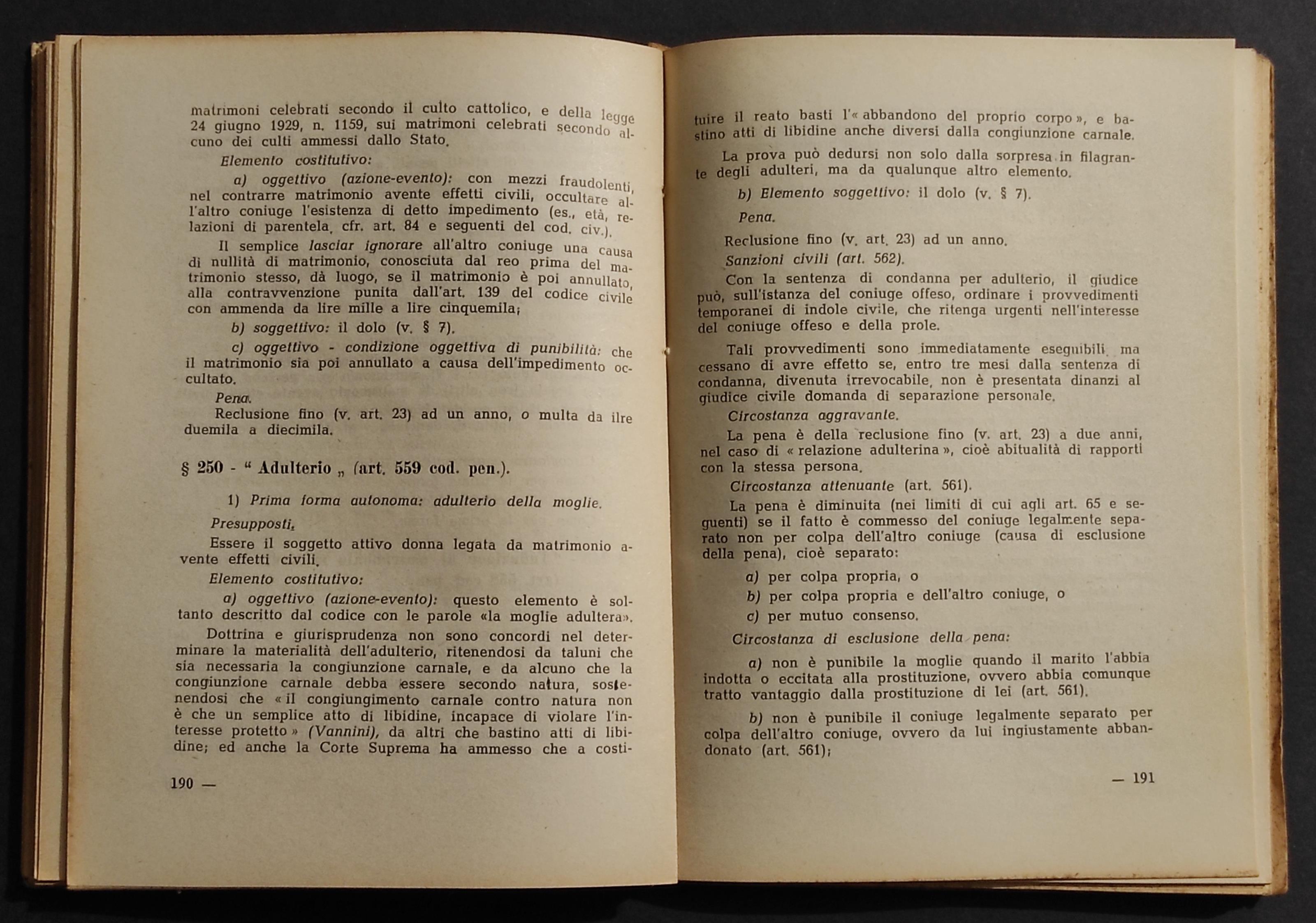 Diritto Penale Parte Speciale - R.A. Frosali - Ed. Manuali Cetim - 1950