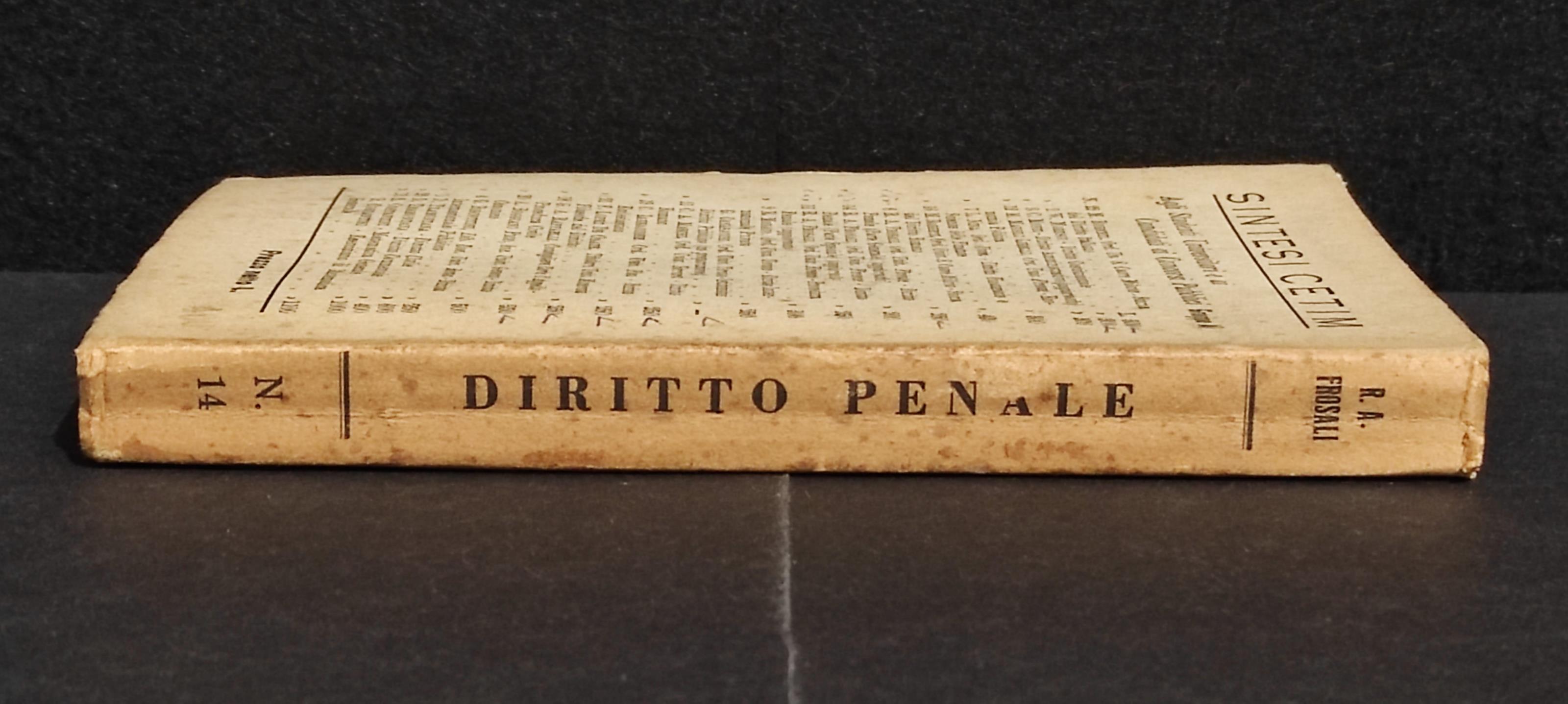 Diritto Penale Parte Speciale - R.A. Frosali - Ed. Manuali Cetim - 1950