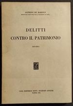 Delitti Contro il Patrimonio - A.de Marsico - Ed. Jovene - 1951