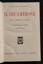 Il Decamerone - G. Boccaccio - Ed. Hoepli - 1951