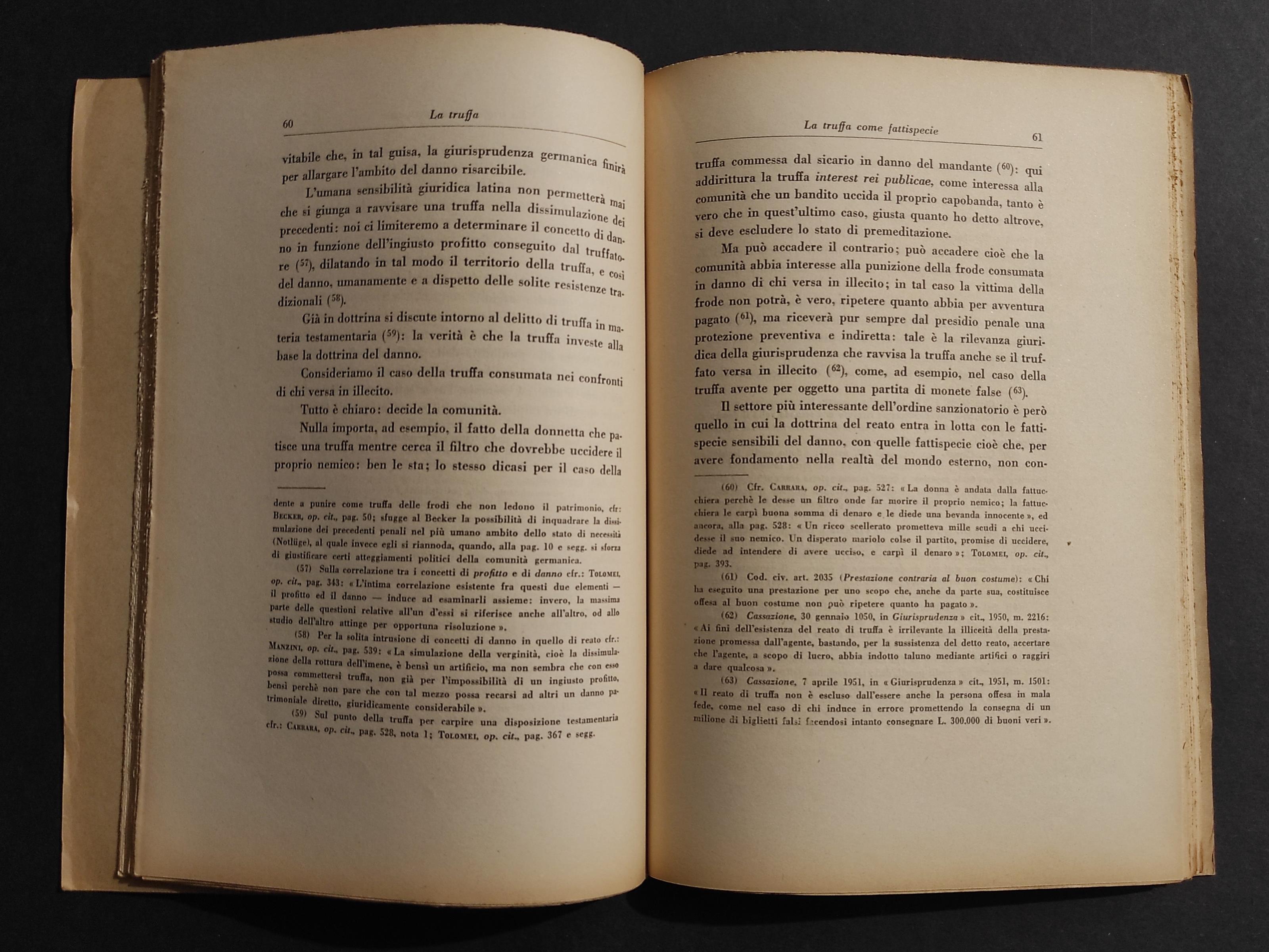 La Truffa - G. Roncagli - Ed. Giuffrè - 1952
