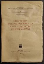Struttura Pignoramento e Sequestro Conservativo - Ed. Giuffrè - 1953
