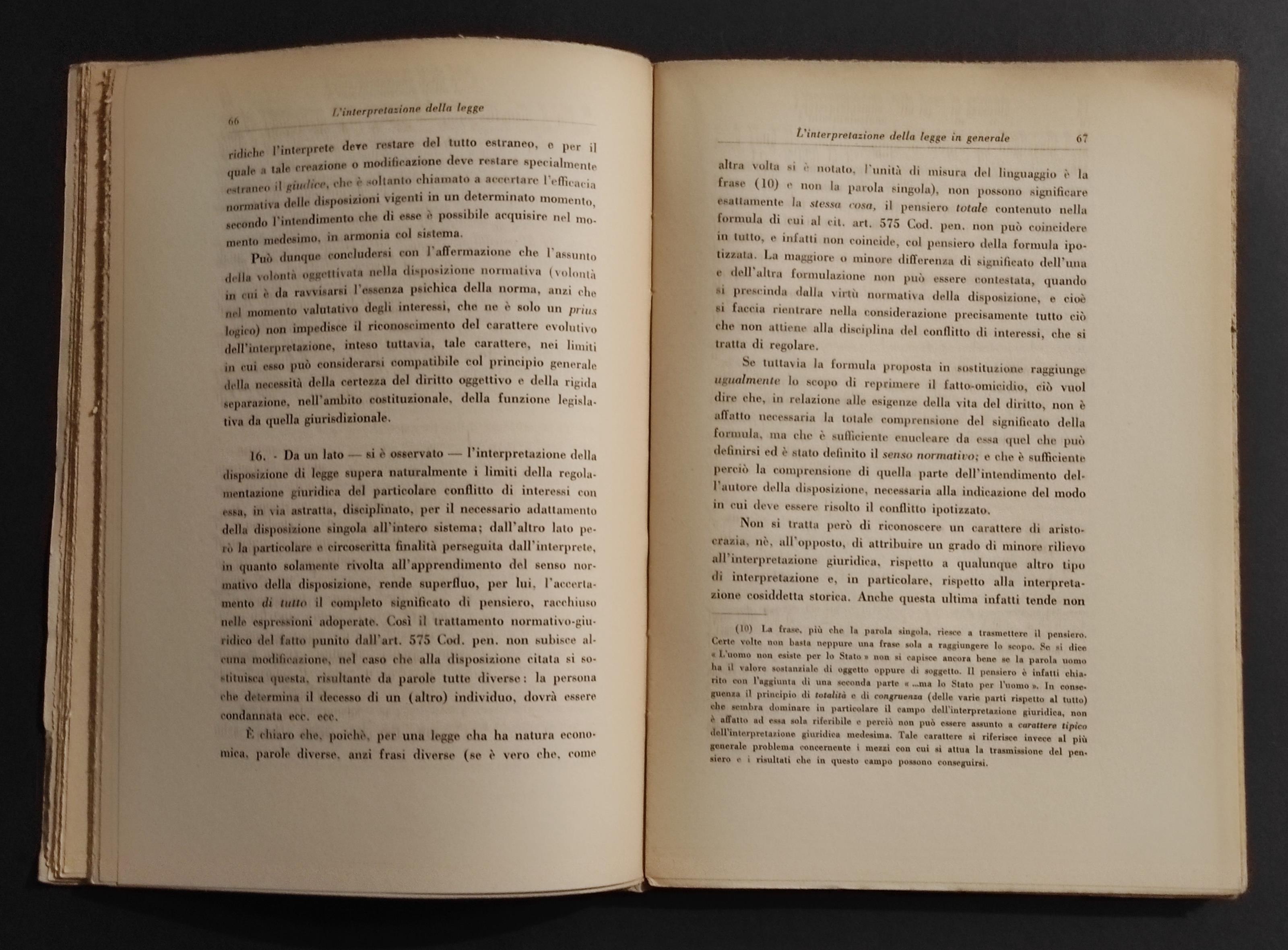 L' Interpretazione della Legge - G. Marzano - Ed. Giuffrè - 1955