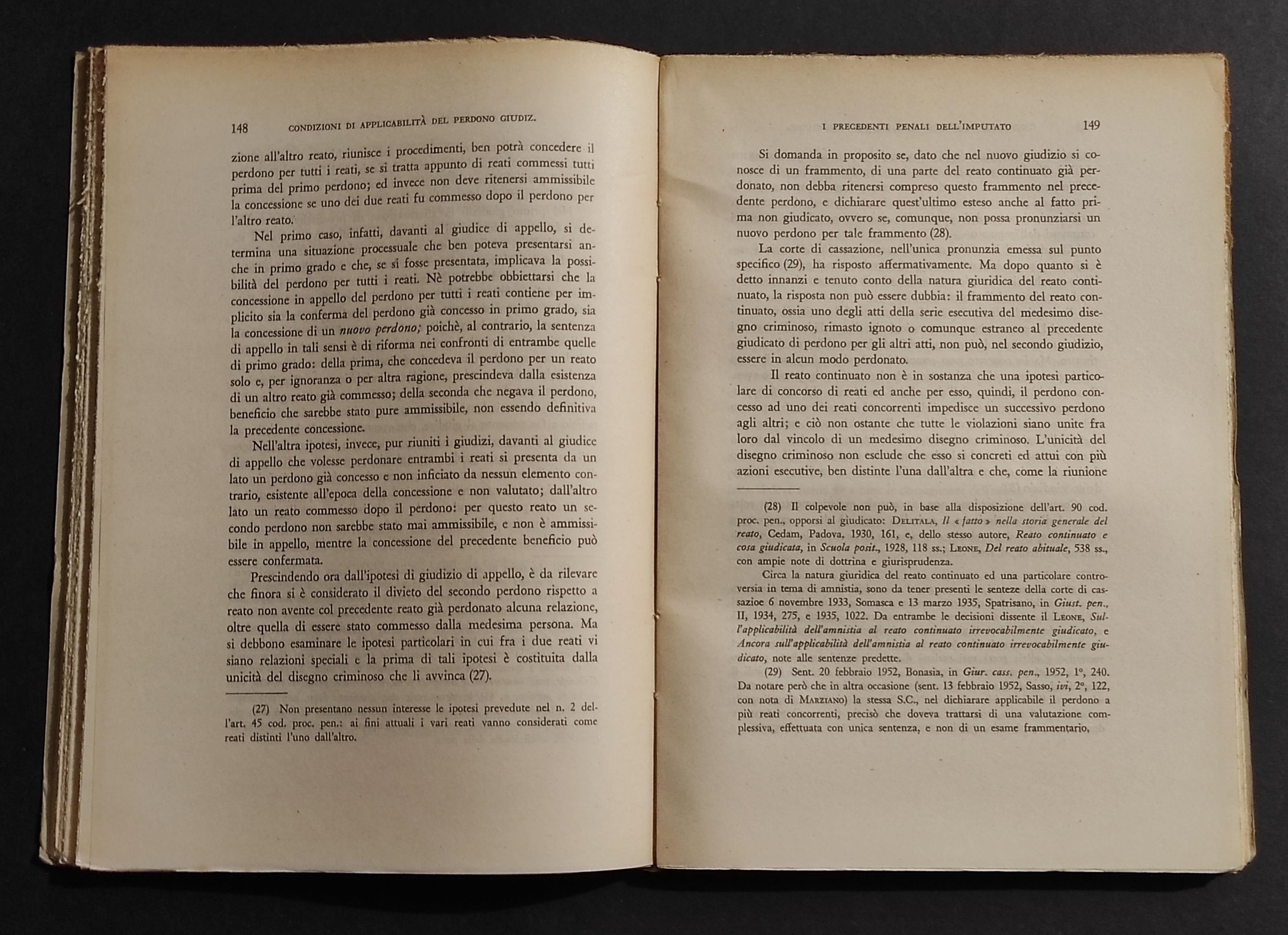 Il Perdono Giudiziario - M. Duni - Ed. Giuffrè - 1957