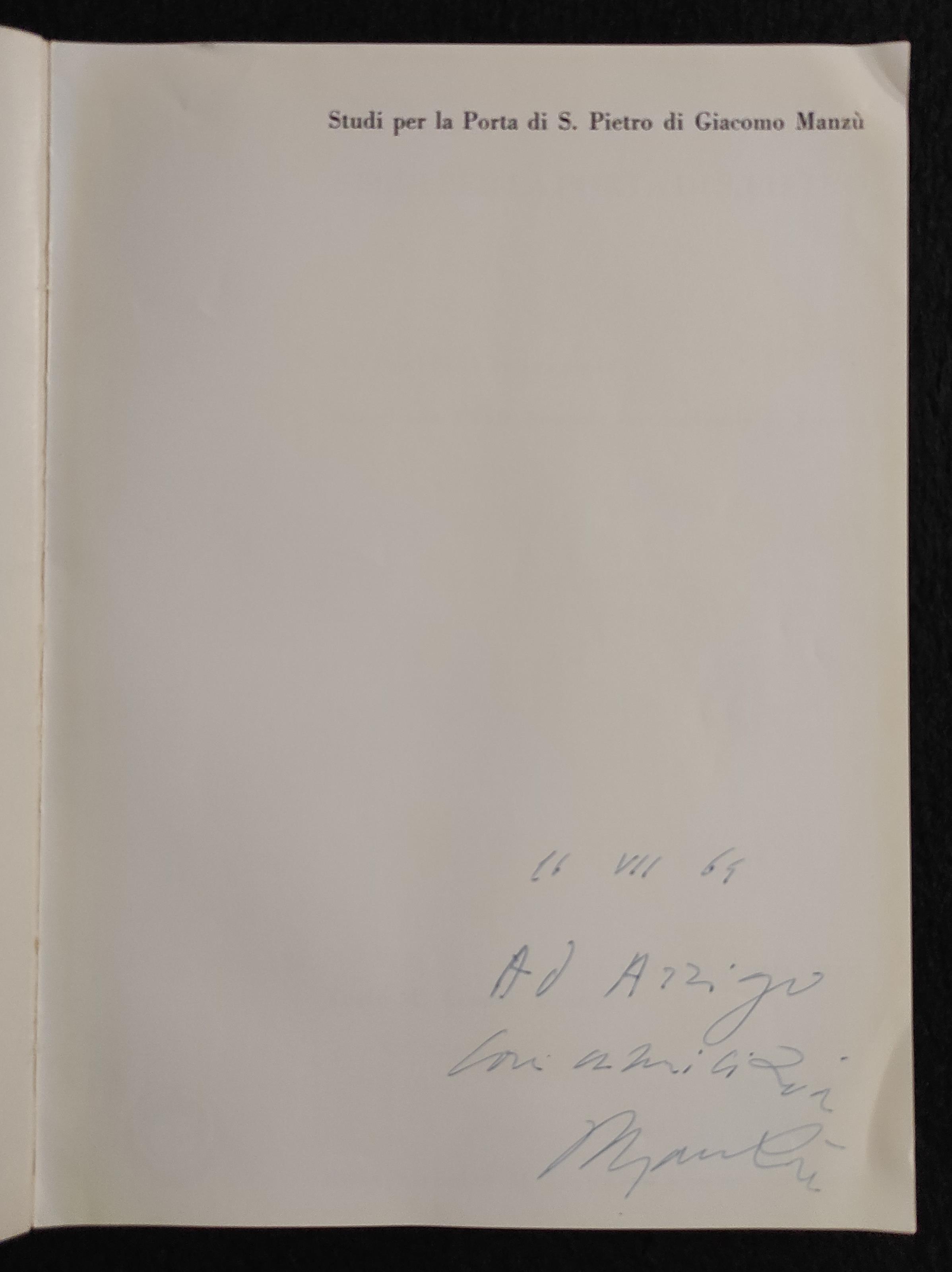 Studi per la Porta di S. Pietro - Giacomo Manzù - 1964 - Dedica