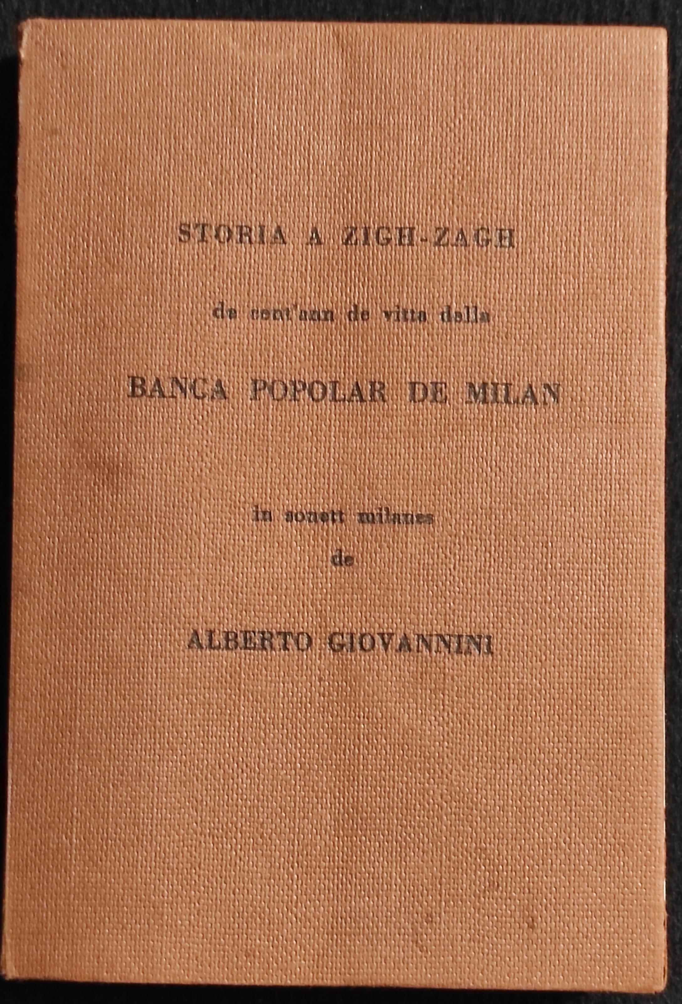Storia a Zigh-Zagh - Sonett Milanes - A. Giovannini - 1965