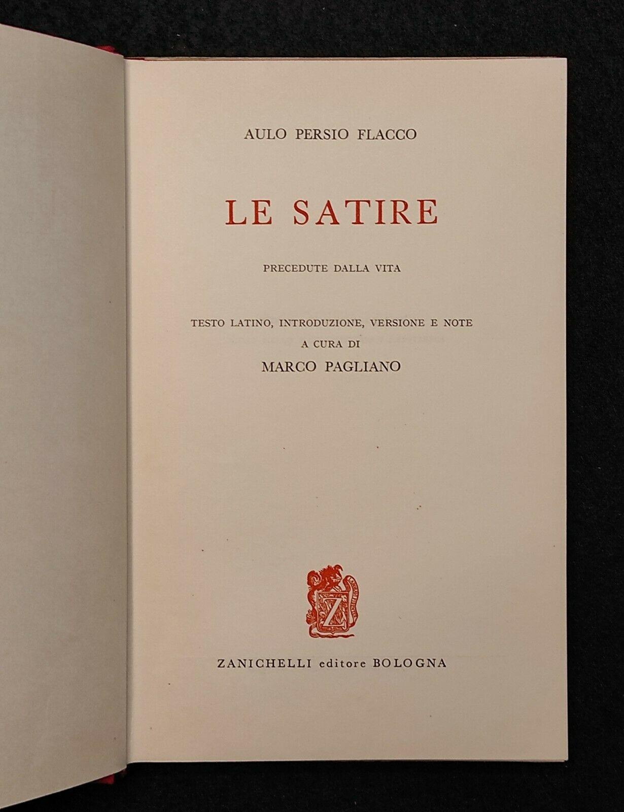 Poeti di Roma - Persio - Le Satire - M. Magliano - Zanichelli - 1967