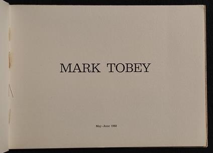 Mark Tobey - J. Russell - Hanover Gallery - 1968 - John Russell - copertina