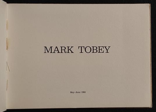 Mark Tobey - J. Russell - Hanover Gallery - 1968 - John Russell - copertina