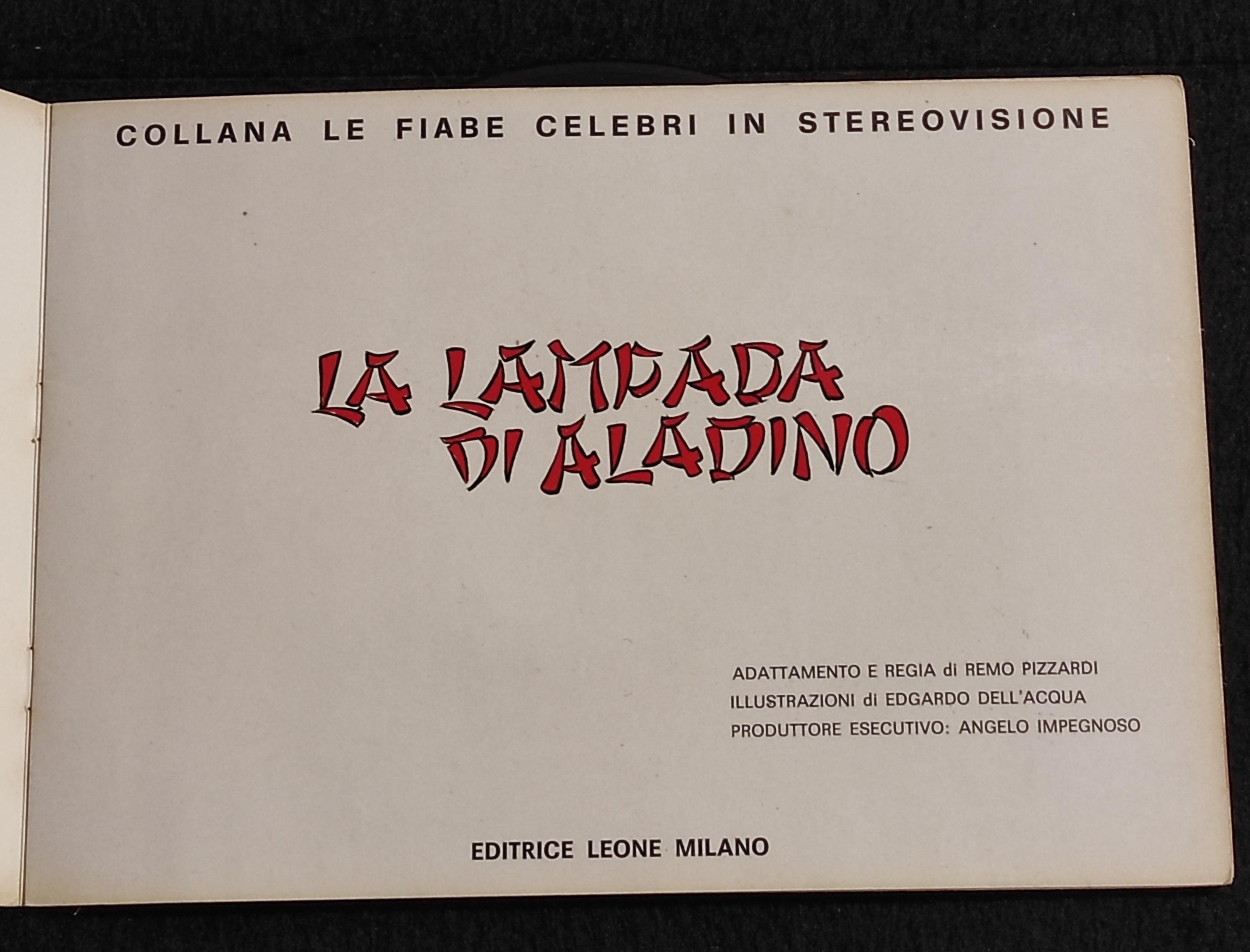 La Lampada di Aladino - Stereovisione - Ed. Leone - 1968 + Disco