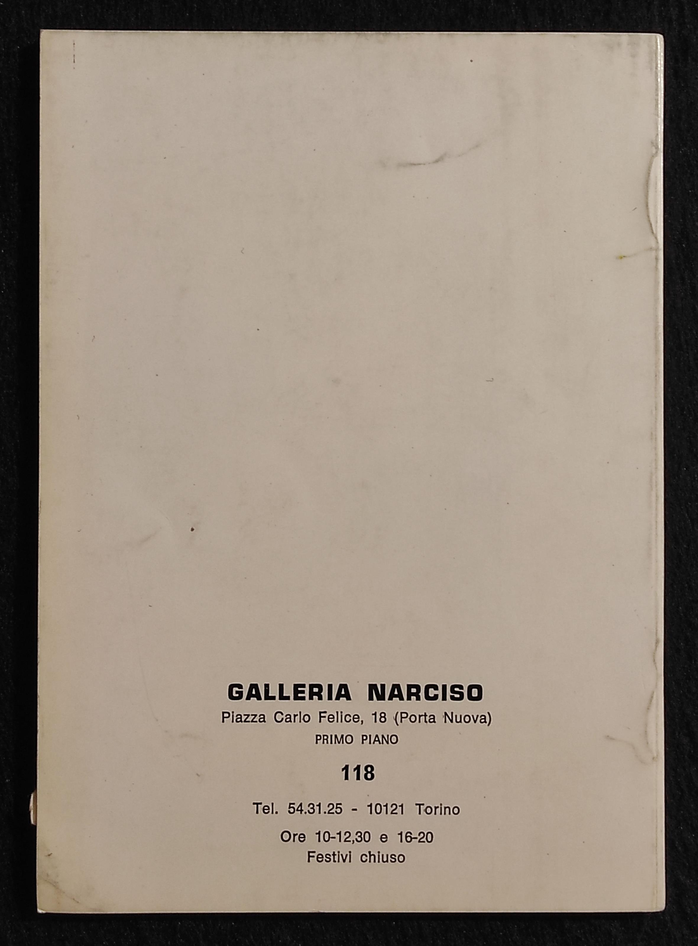 Sergio Bonfantini - Galleria Narciso - 1974 - Opere Arte