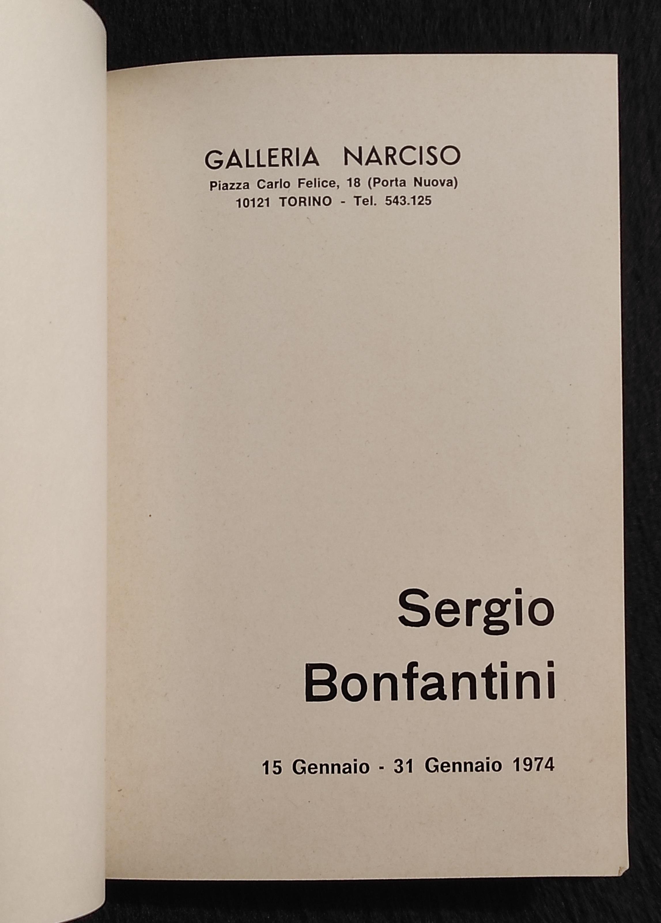 Sergio Bonfantini - Galleria Narciso - 1974 - Opere Arte