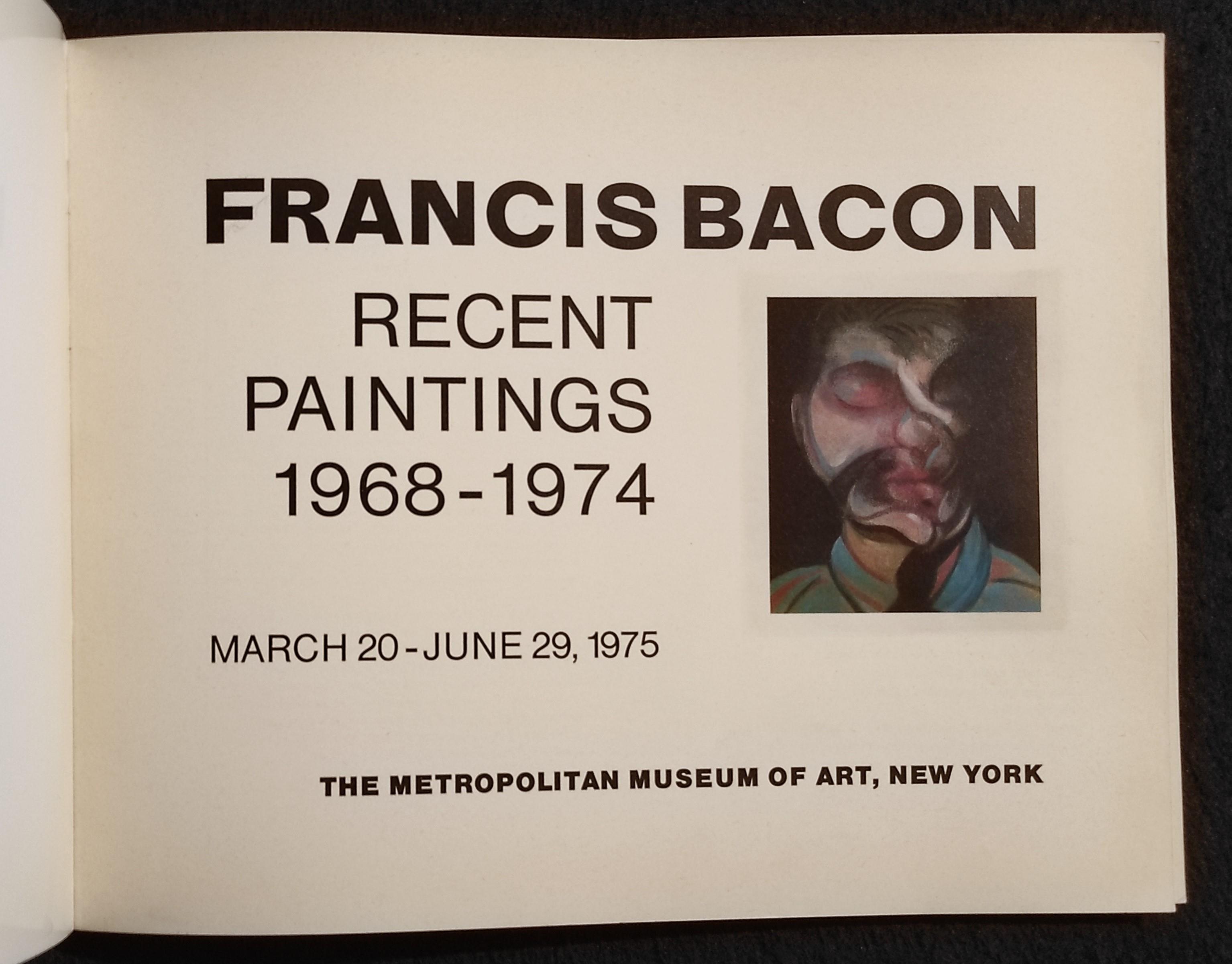 Francis Bacon - Recent Paintings 1968-1974 - Metropolitan Museum of Art - 1975
