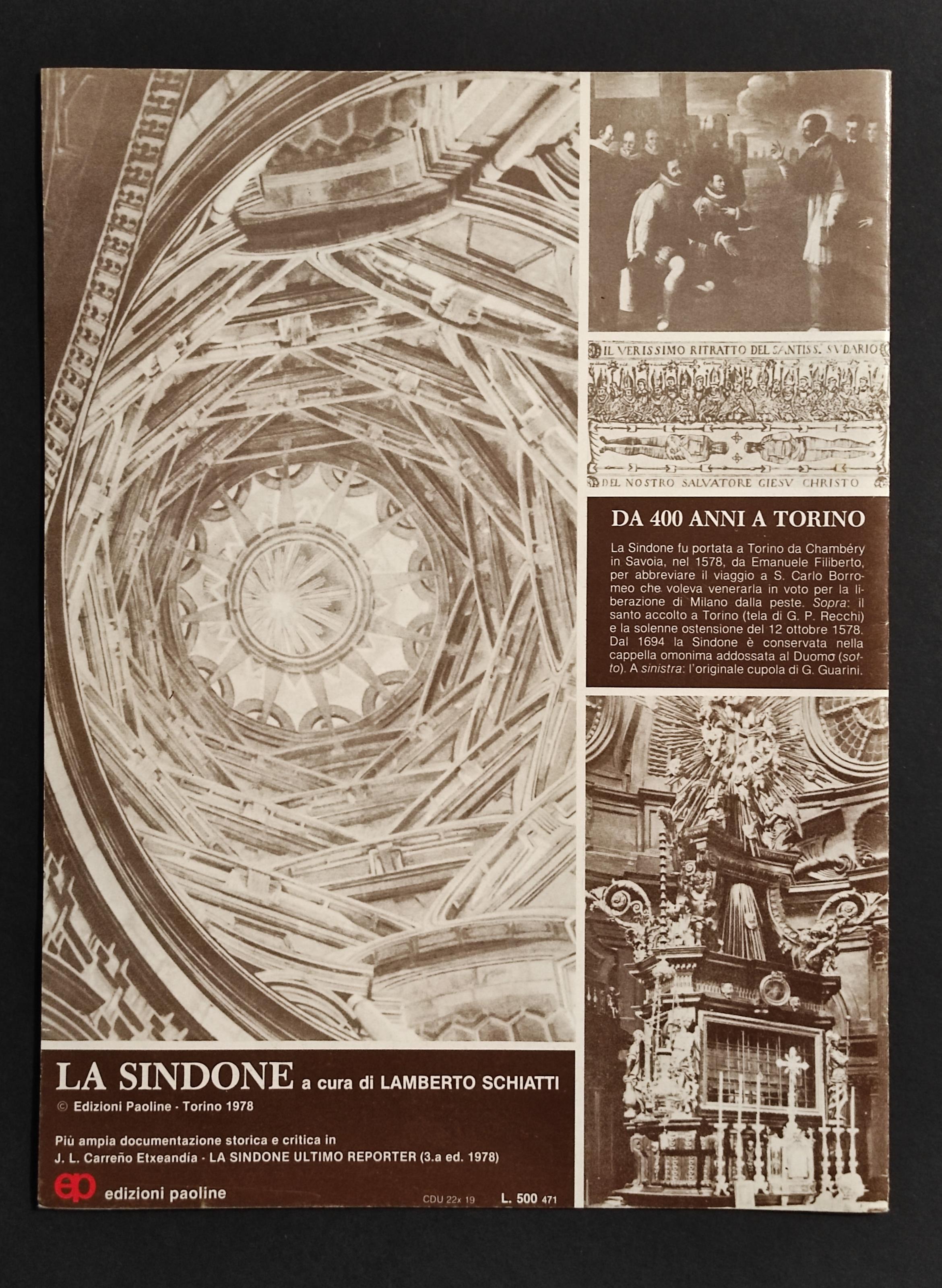 La Sindone - L. Schiatti - Ed. Paoline - 1978