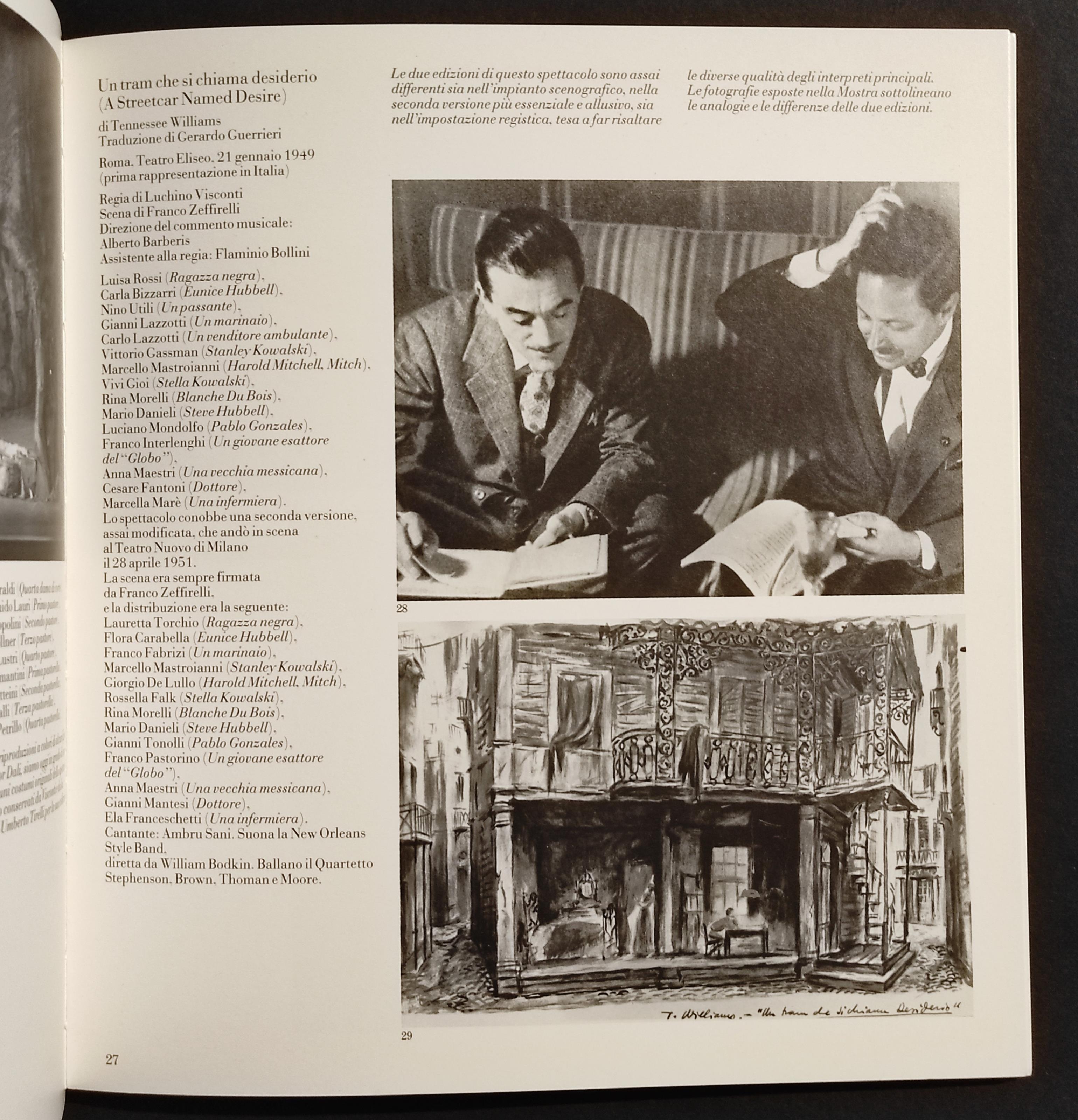 Visconti e il Suo Lavoro - Ed. Electa - 1981