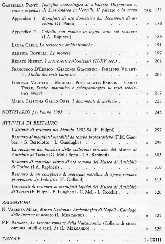 Quaderni Della Soprintendenza Archeologica Del Piemonte. N. 3